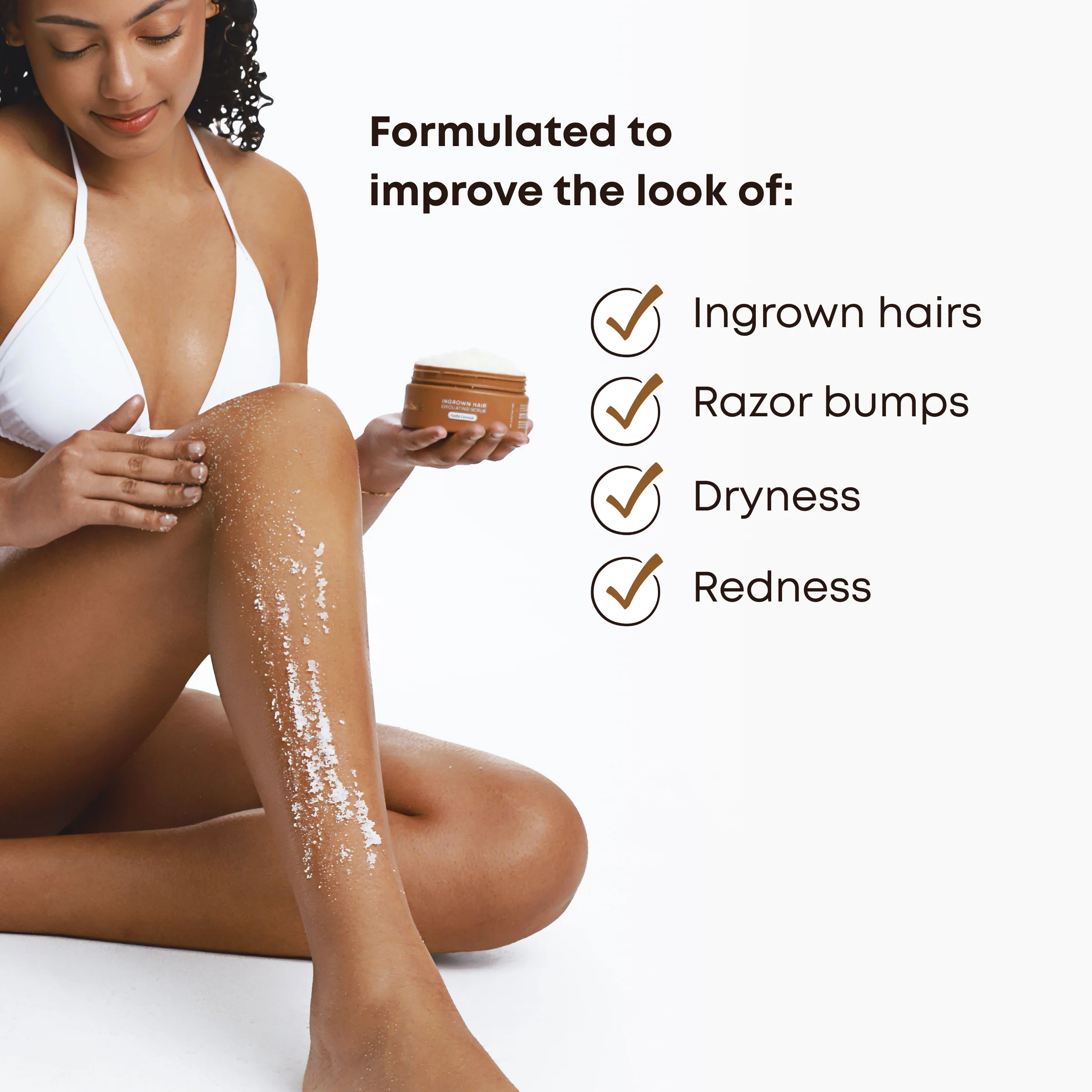 Vanilla Coconut Ingrown Exfoliating Scrub - Image 3