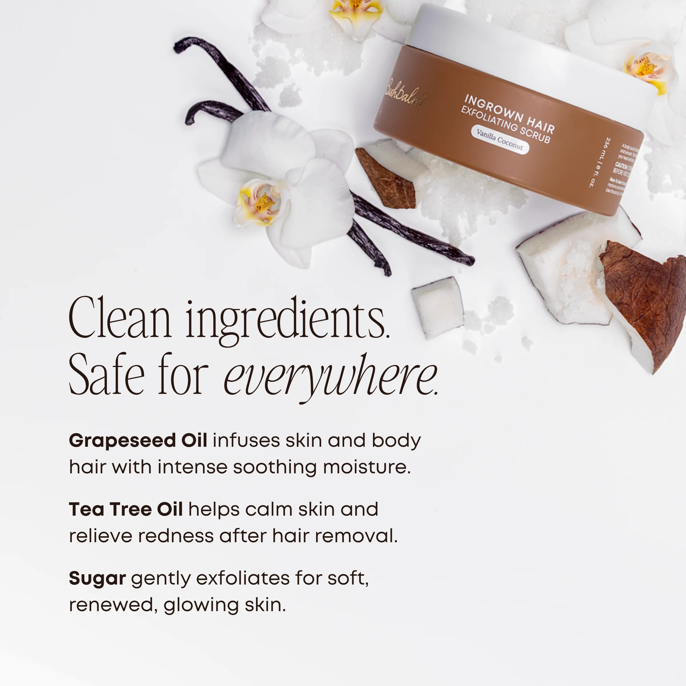 Vanilla Coconut Ingrown Exfoliating Scrub - Image 5